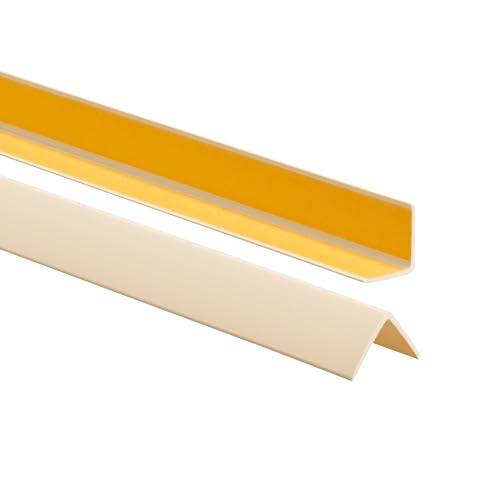 ProfiPVC Winkelprofil 25x25mm, 180cm, Kunststoffwinkel aus PVC-Gummi - selbstklebend Kantenschutzprofil, elastischer Kantenschutz - Eckschutzprofil, einfache Montage, Cremefarbe ProfiPVC Winkelprofil 25x25mm, 180cm, Kunststoffwinkel aus PVC-Gummi - selbstklebend Kantenschutzprofil, elastischer Kantenschutz - Eckschutzprofil, einfache Montage, Cremefarbe von ProfiPVC