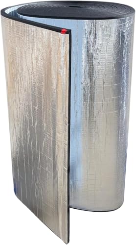 ArmaFlex Duct Plus ALU Selbstklebende Isolierrollen Kautschuk Matte B-s3, d0 Dämmmatten Dämmung Isolierung (ARMAFLEX DUCT PLUS ALU, 9mm - 10cm x 1m) von PROFIVENT.DE