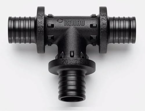 Rehau Rautitan Fittings Rohr Wandscheibe Übergang Winkel T-Stück Hülse (T-Stück, 32 x 20 x 32) von PROFIVENT.DE