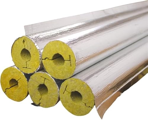 Steinwolle Rohrisolierung 22/30mm - 1m Wärmeleitfähigkeitskoeffizient 0,038 W/(m-K) alukaschiert Rohrschale Dämmung Isolierung für Heizungsrohre verschiedene Größen von PROFIVENT.DE