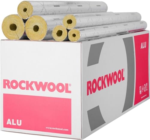 Steinwolle Rohrisolierung Rockwool 800 alukaschiert Rohrschale WLG 0,035 verschiedene Größen (42x30mm/12m) von PROFIVENT.DE