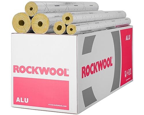 Steinwolle Rohrisolierung Rockwool 800 alukaschiert Rohrschale WLG 0,035 verschiedene Größen (15x20mm/24m) von PROFIVENT.DE