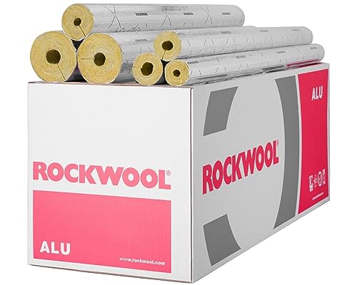 Steinwolle Rohrisolierung Rockwool alukaschiert Rohrschale WLG 0,035 verschiedene Größen (28x40mm/1m) von PROFIVENT.DE