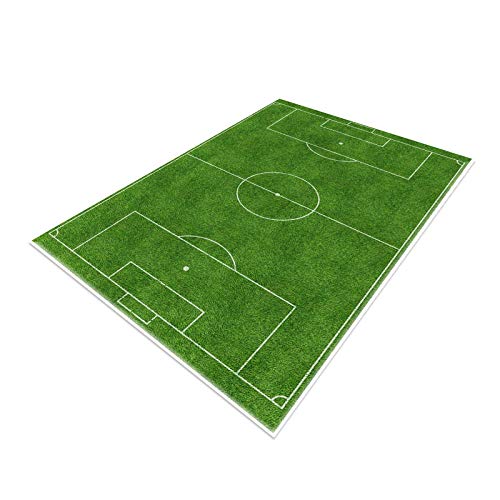 TYKTZXY Fussball Teppich FußBall, Funs Home Decor Spielmatte füR Jugendzimmer Jungen MäDchen Sport Theme Room Green 100×150cm von TYKTZXY