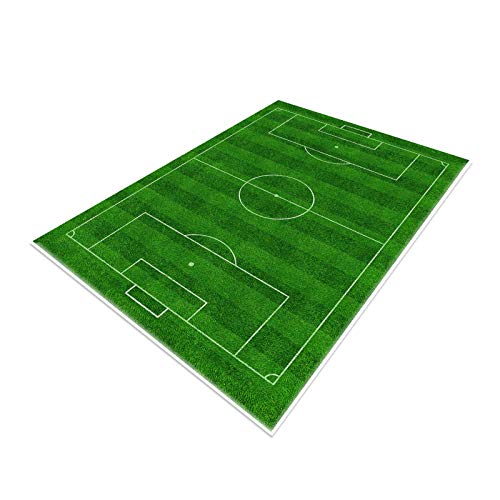 TYKTZXY Fussball Teppich FußBall, Funs Home Decor Spielmatte füR Jugendzimmer Jungen MäDchen Sport Theme Room Green 100×150cm von TYKTZXY