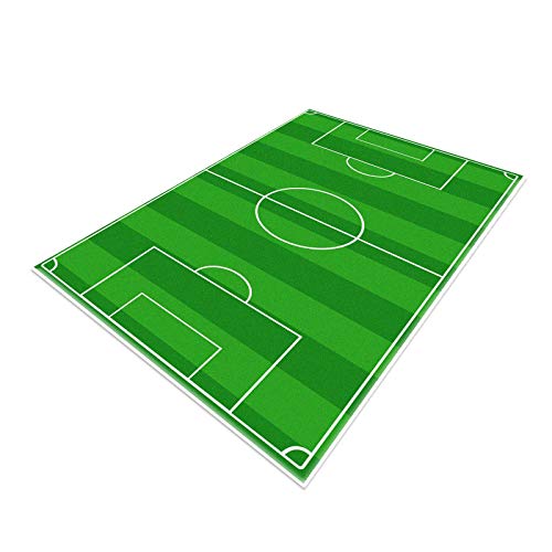 TYKTZXY Fussball Teppich FußBall, Funs Home Decor Spielmatte füR Jugendzimmer Jungen MäDchen Sport Theme Room Green 100×150cm von TYKTZXY