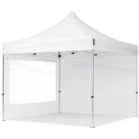 3x3 m Faltpavillon PROFESSIONAL Alu 40mm, Seitenteile mit Panoramafenstern, weiß von HOUSE OF TENTS