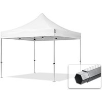 3x3 m Faltpavillon, professional Alu 40mm, feuersicher, weiß - weiß von INTENT24