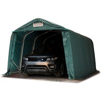 Garagenzelt Carport 3,3 x 4,8 m in dunkelgrün Unterstand Lagerzelt mit PVC 800 N Plane und stabiler Stahlrohrkonstruktion - dunkelgrün von INTENT24