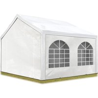 Hochwertiges Partyzelt 3x3 m Pavillon Zelt pe Plane 450 n Gartenzelt Festzelt Wasserdicht weiß von CARPASOL