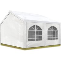 Hochwertiges Partyzelt 3x4 m Pavillon Zelt pe Plane 450 n Gartenzelt Festzelt Wasserdicht weiß von CARPASOL