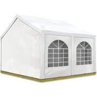 Hochwertiges Partyzelt 4x4 m Pavillon Zelt pe Plane 450 n Gartenzelt Festzelt Wasserdicht weiß von CARPASOL