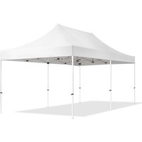 3x6 m Faltpavillon, economy Stahl 30mm, weiß - weiß von INTENT24