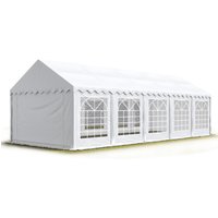 Party-Zelt Festzelt 4x10 m Garten-Pavillon -Zelt pvc Plane 700 n in weiß Wasserdicht von TOOLPORT
