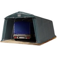 Zeltgarage 3,3 x 6,2 m PREMIUM Carport ca. 500 g/m² PVC Plane Unterstand Lagerzelt Garage in dunkelgrün - dunkelgrün von PROFIZELT24