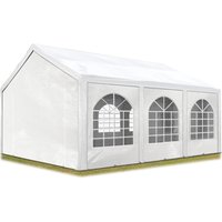 Toolport Hochwertiges Partyzelt 3x6 m Pavillon Zelt pe Plane 450 n Gartenzelt Festzelt Bierzelt Wasserdicht weiß - weiß von INTENT24