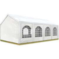 Toolport Hochwertiges Partyzelt 4x8 m Pavillon Zelt pe Plane 450 n Gartenzelt Festzelt Bierzelt Wasserdicht weiß Modell 2018 von CARPASOL
