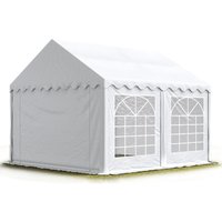 Toolport Party-Zelt Festzelt 3x5 m Garten-Pavillon -Zelt pvc Plane 700 n in weiß Wasserdicht - weiß von INTENT24