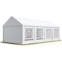 Party-Zelt Festzelt 4x8 m Garten-Pavillon -Zelt pvc Plane 700 n in weiß Wasserdicht - Toolport von TOOLPORT