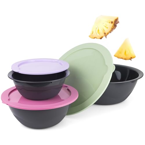 PROFUN Salatschüssel mit Deckel groß Schüssel Set mit Deckel Rührschüssel Plastikschüssel Frischhaltedosen Stapelbare Dosen 3er-pack PROFUN Salatschüssel mit Deckel groß Schüssel Set mit Deckel Rührschüssel Plastikschüssel Frischhaltedosen Stapelbare Dosen 3er-pack von PROFUN