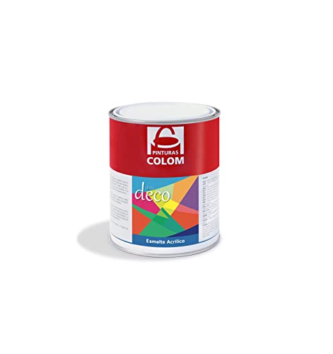 Colom Acryl-Emaille, auf Wasserbasis, Weiß, 0,75 l, anwendbar auf Beton, Stahl, verzinkten Stahl, Holz, wetterbeständig (satiniert) von PROGAL COLORS