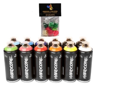 PROGAL COLORS MONTANA Hardcore Spraydosen 12 x 400 ml glänzend + 10 Nachfülldüsen PROGAL COLORS MONTANA Hardcore Spraydosen 12 x 400 ml glänzend + 10 Nachfülldüsen von PROGAL COLORS