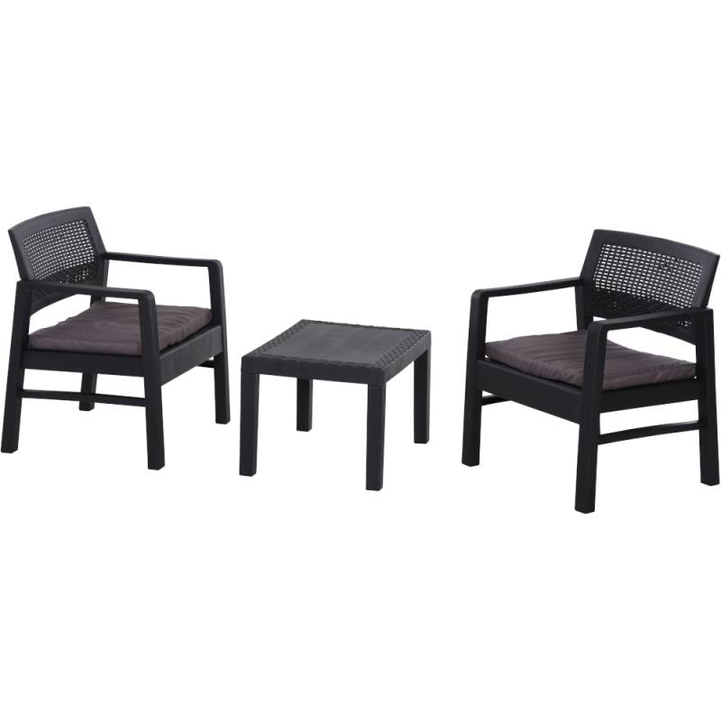 Balkon-Set Kraka anthrazit von PROGARDEN