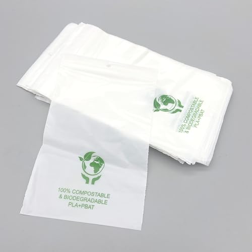 Beutel mit Reißverschluss, 100 % kompostierbar und recycelbar, Dicke 50 Mikron, Packung und Größen wählbar (120 x 180 mm (100 Beutel), transparent von PROGOM