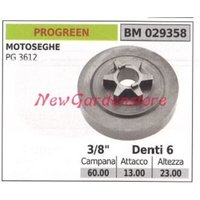 PROGREEN Kettensägenmotor Ritzel PG 3612 3/8' Zähne 6 029358 PROGREEN Kettensägenmotor Ritzel PG 3612 3/8' Zähne 6 029358 von PROGREEN