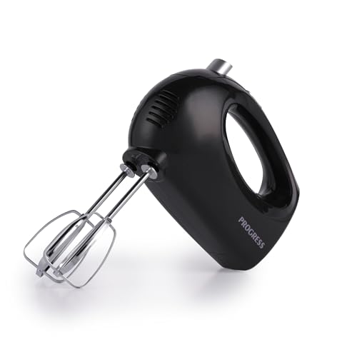 Beldray Progress EK5901P Electric Hand Mixer – Handheld Baking Whisk, 5 Speed Settings to Adjust Consistency, 2 Stainless Steel Mixing Beaters, Eject Function for Easy Cleaning, 250W, Black Beldray Progress EK5901P Electric Hand Mixer – Handheld Baking Whisk, 5 Speed Settings to Adjust Consistency, 2 Stainless Steel Mixing Beaters, Eject Function for Easy Cleaning, 250W, Black von PROGRESS