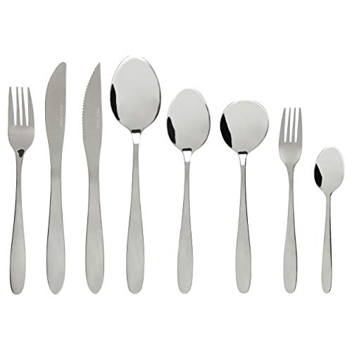 Progress® BW09650EU Oxford Kitchen Dining Besteck-Set aus Edelstahl Moderne Spiegeloberfläche - robust und langlebig - 58 Stück von PROGRESS