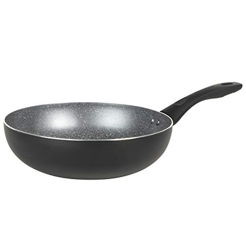 Progress BW09874EU Go Healthy 28cm Wokpfanne mit Metallisch marmorierte, BPA-Frei, Antihaftbeschichtung, PFOA-frei wok, Induktionfest pfanne, leichte Reinigung, Soft Touch Griffe, woks & wokpfannen von PROGRESS