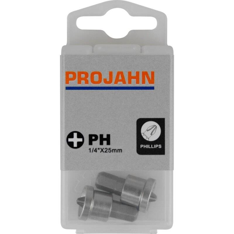 Projahn Bit 6,3 (1/4") für Kreuzschlitz-Schrauben PH mit Tiefenstopp PH 2 x 25 mm - 2 Stück von PROJAHN Präzisionswerkzeuge GmbH