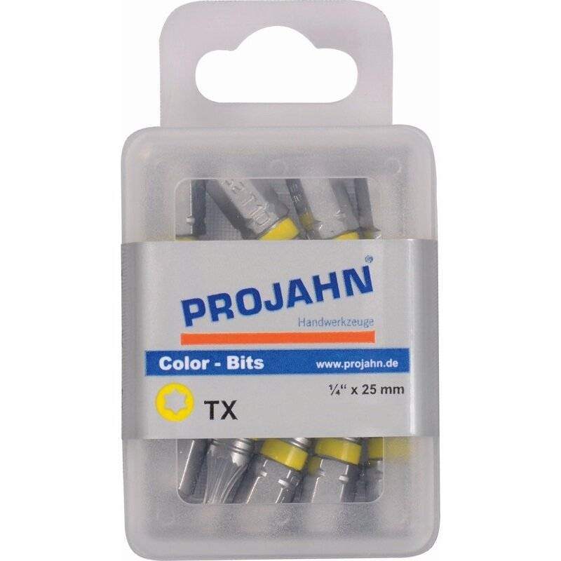 Projahn Color-Ring Bit 6,3 (1/4") für Innen-TX-Schrauben T25 x 25 mm - 10 Stück von PROJAHN Präzisionswerkzeuge GmbH
