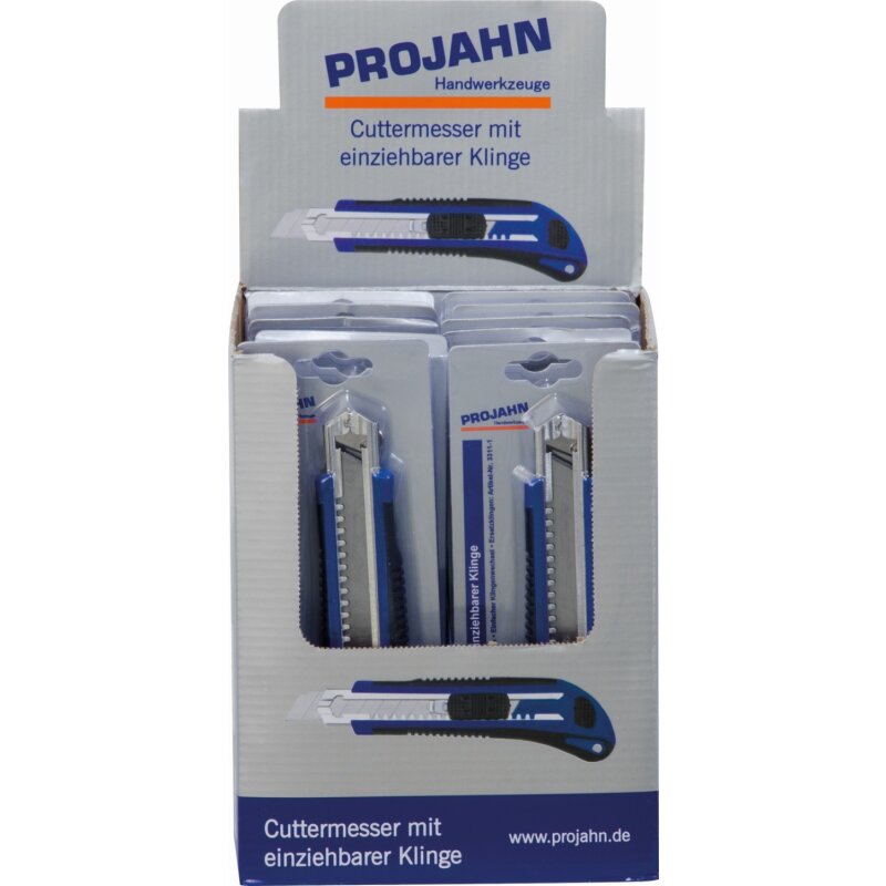 Projahn Display 12x Universal Cuttermesser mit einziehbarer Klinge 18 mm Projahn Display 12x Universal Cuttermesser mit einziehbarer Klinge 18 mm von PROJAHN Präzisionswerkzeuge GmbH