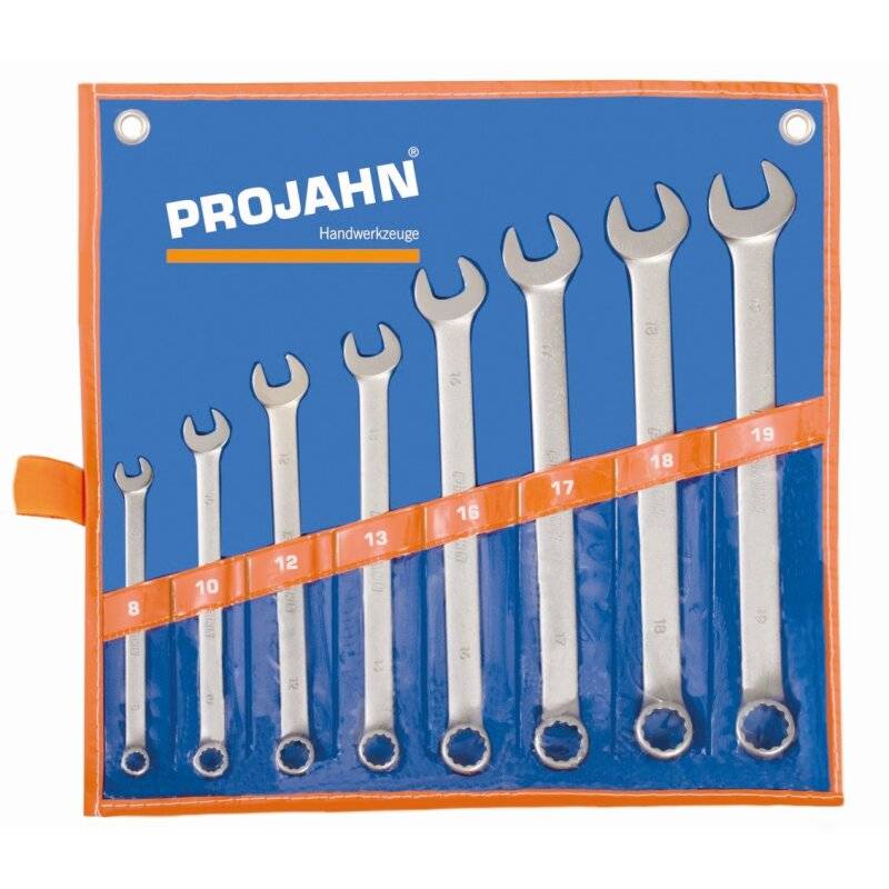Projahn Ringgabelschlüssel-Set lang metrisch DIN 3113 Form A 8-teilig 8 - 19 mm von PROJAHN Präzisionswerkzeuge GmbH