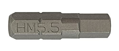 Projahn Schraubendreher-Einsatz 5,5 mm (Länge 25 mm, Bits für Innensechskant Schrauben, Zaun Bit für Zaunschrauben, aus S2-Spezialstahl, Schrauber-Bit) 2699 von Projahn