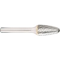 Projahn Hartmetallfräser, Form F Rundbogen d1 12.7 mm, Schaftd. 6.0 mm Schnellfrässchliff für Aluminium von PROJAHN