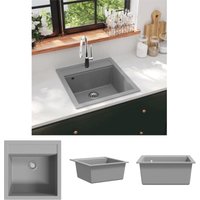 Prolenta Premium - Granit-Küchenspüle Einzelbecken Grau - Grau von PROLENTA PREMIUM