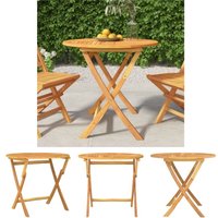 Klappbarer Gartentisch 85x76 cm Teak Massivholz - Braun - Prolenta Premium von PROLENTA PREMIUM