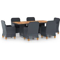 Maison Exclusive 7-tlg. Garten-Essgruppe mit Auflagen Poly Rattan Maison Exclusive 7-tlg. Garten-Essgruppe mit Auflagen Poly Rattan von PROLENTA PREMIUM