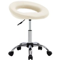 Maison Exclusive Arbeitshocker auf Rollen Creme Kunstleder von PROLENTA PREMIUM