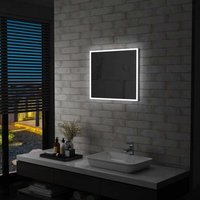 Maison Exclusive Badezimmer-Wandspiegel mit LEDs 60x50 cm von PROLENTA PREMIUM