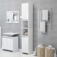 Maison Exclusive Badezimmerschrank Weiß 30x30x183,5 cm von PROLENTA PREMIUM