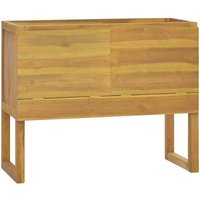 Maison Exclusive Badschrank 90x40x75,5 cm Massivholz Teak von PROLENTA PREMIUM