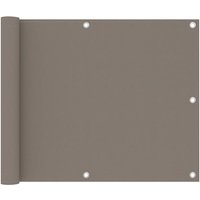 Maison Exclusive Balkon-Sichtschutz Taupe 75x500 cm Oxford-Gewebe von PROLENTA PREMIUM
