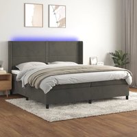 Maison Exclusive Boxspringbett mit Matratze & LED Dunkelgrau Maison Exclusive Boxspringbett mit Matratze & LED Dunkelgrau von PROLENTA PREMIUM