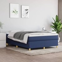 Maison Exclusive Boxspringbettgestell Blau 140x190 cm Stoff Maison Exclusive Boxspringbettgestell Blau 140x190 cm Stoff von PROLENTA PREMIUM