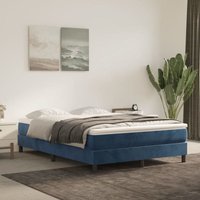 Maison Exclusive Boxspringbettgestell Dunkelblau 140x190 cm Samt Maison Exclusive Boxspringbettgestell Dunkelblau 140x190 cm Samt von PROLENTA PREMIUM