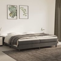 Maison Exclusive Boxspringbettgestell Dunkelgrau 200x200 cm Samt von PROLENTA PREMIUM